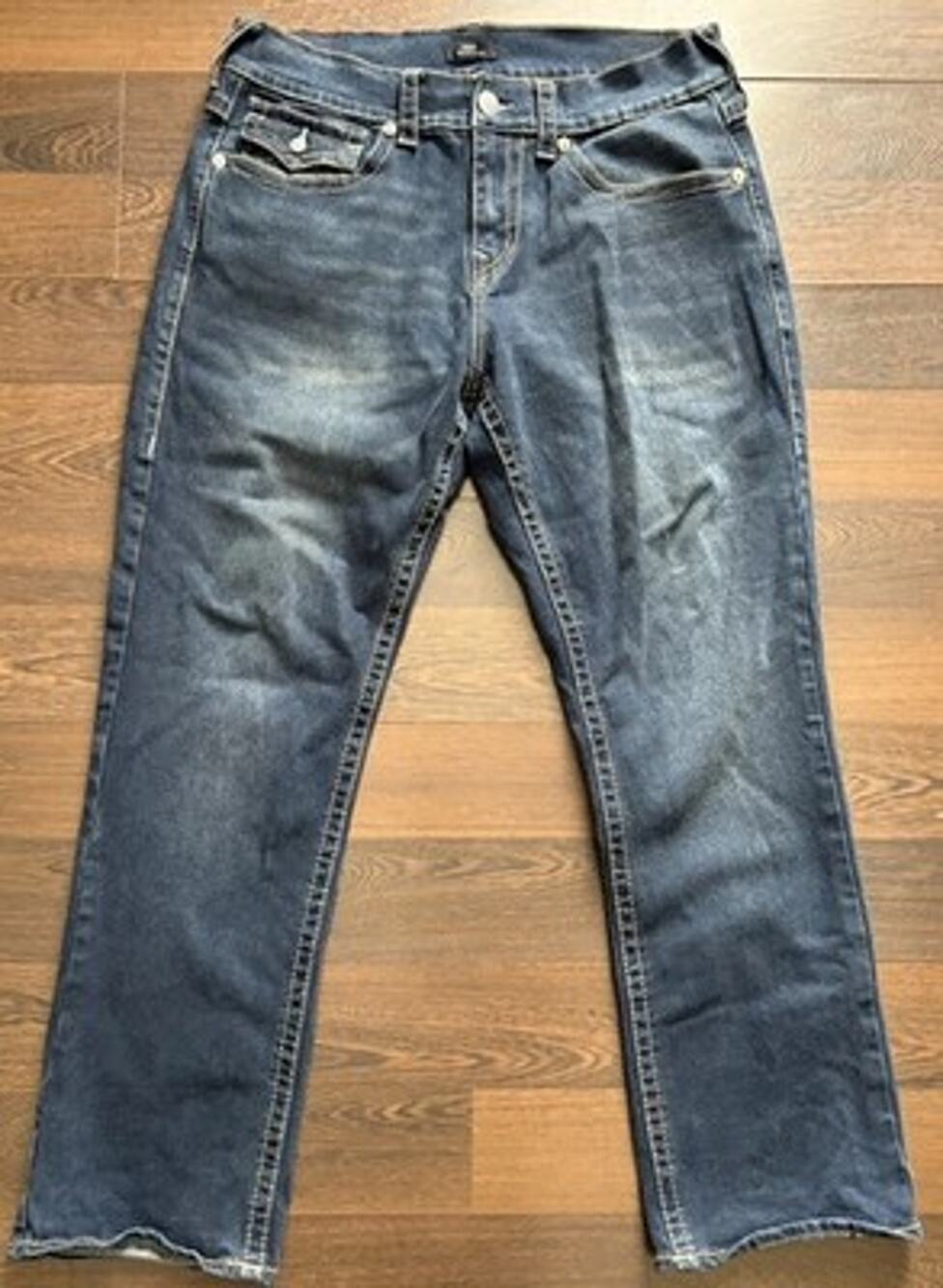 True Religion Ricky Relaxed Strt Flap Pocket Jeans Men's 34